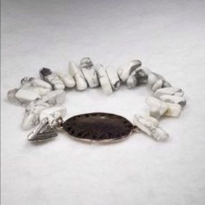 Handmade boho beaded stretchy bracelet